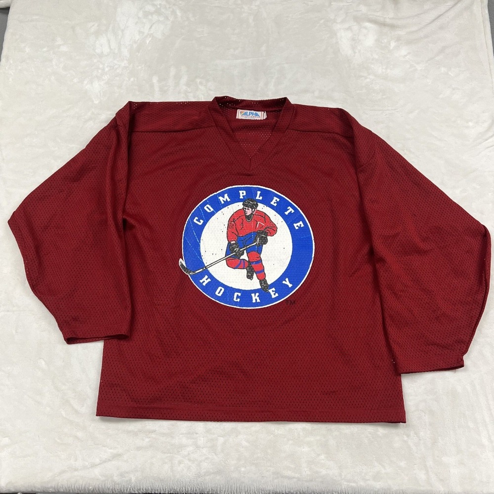 Alpha Sportswear Hockey Jersey Mens XL Maroon Complete Hockey Mesh Canada